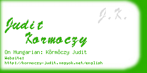 judit kormoczy business card